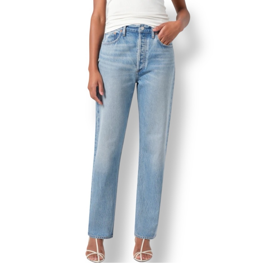 AGOLDE 90'S Pinch Waist High Rise Straight Jeans in Infinite Size 32